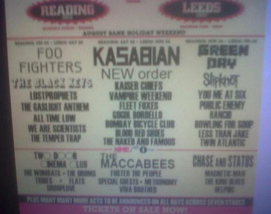 Reading & Leeds festivalposter 2012 leak